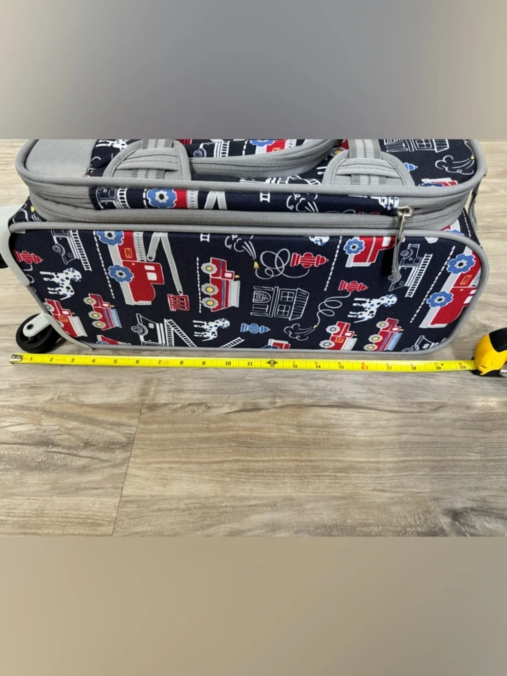 Pottery Barn Kids Mackenzie Firetruck Rolling Suitcase - Never Used